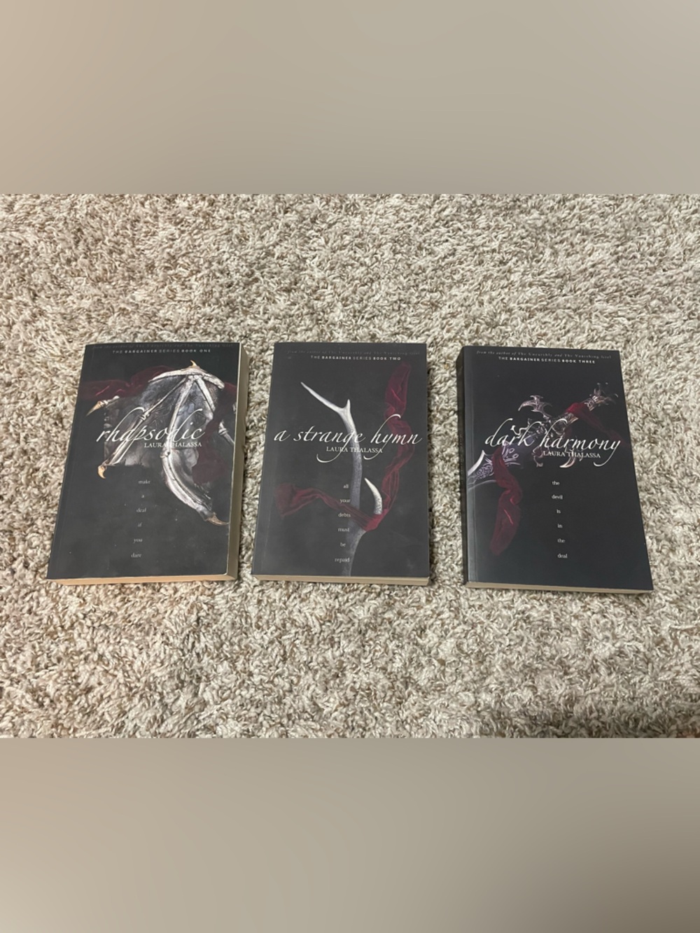 Laura Thalassa Books Lot Bundle x 3 OOP Covers Bargainer Series Vol 1 2 3 PB